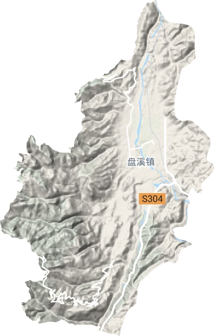 盘溪镇地形地图