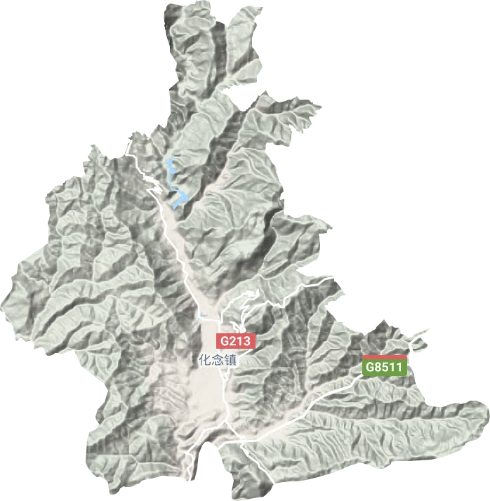化念镇地形地图