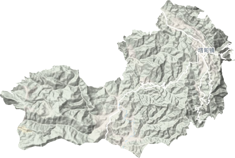 塔甸镇地形地图