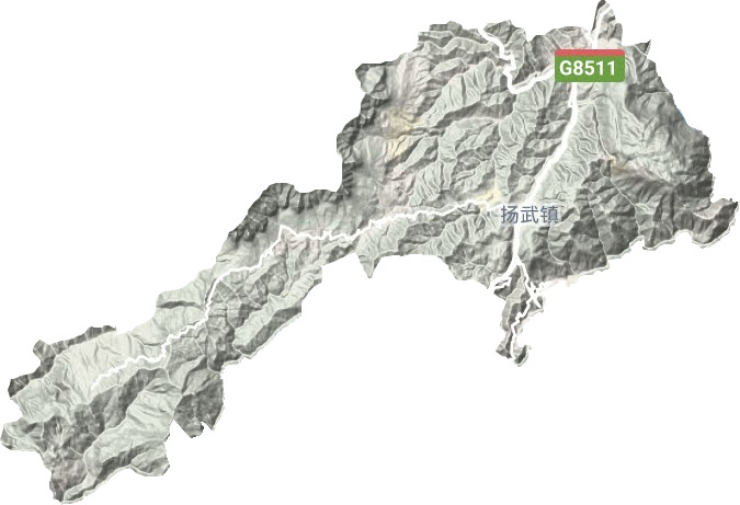 扬武镇地形地图