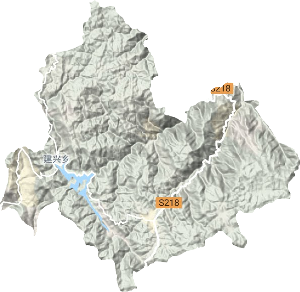 建兴乡地形地图