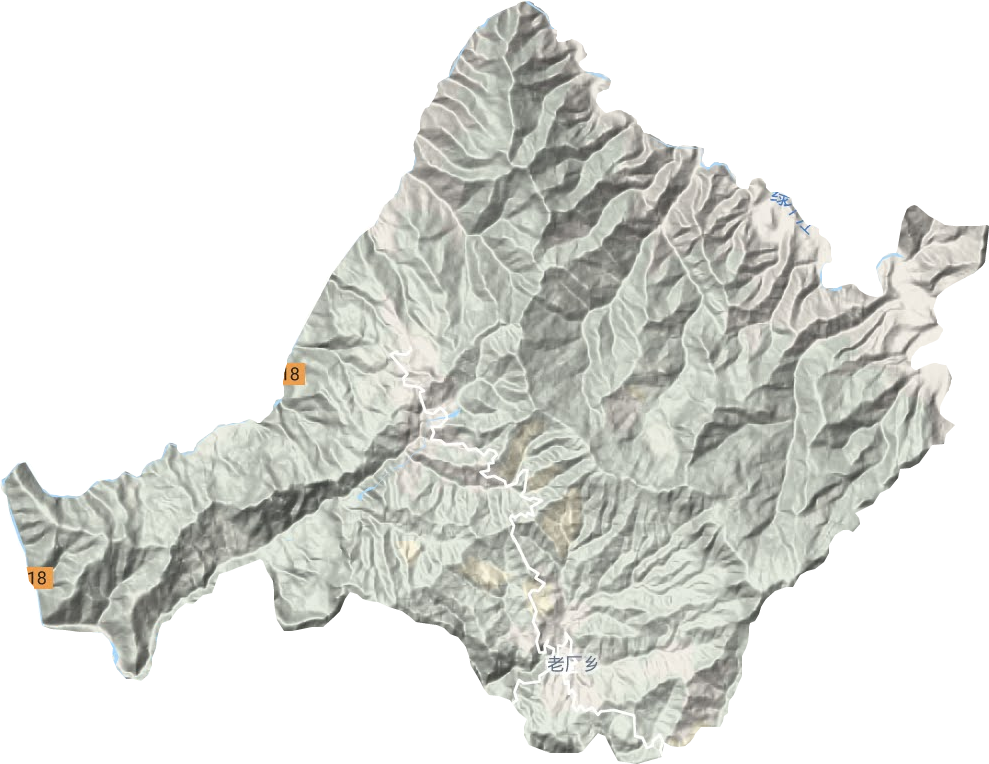 老厂乡地形地图