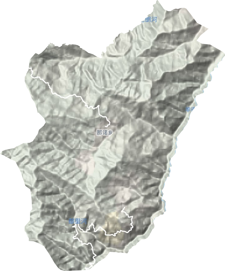 那诺乡地形地图