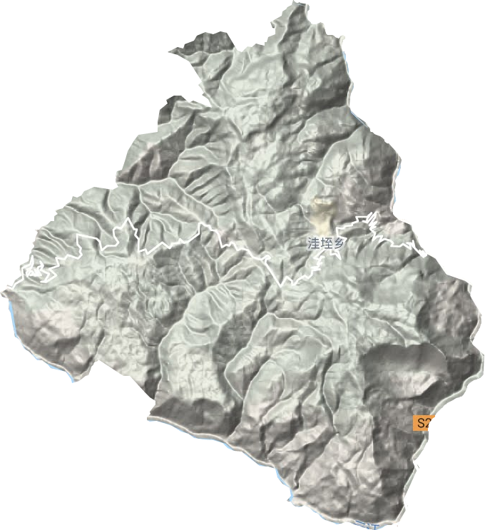 洼垤乡地形地图