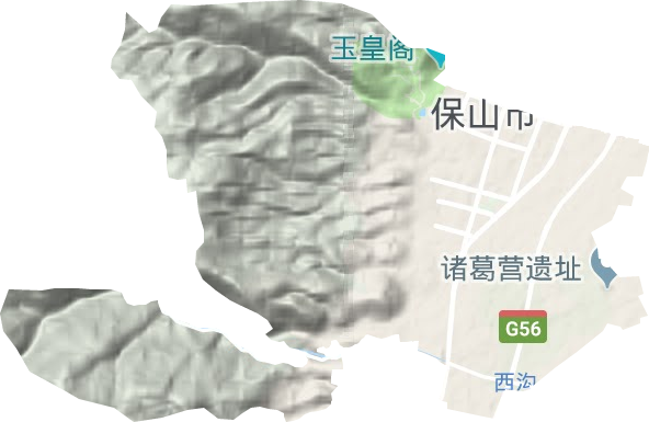 兰城街道地形地图