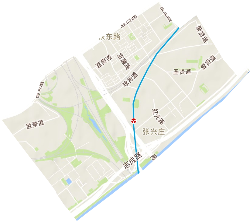 铁东路街道地形地图