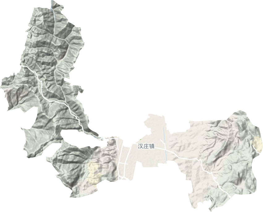 汉庄镇地形地图