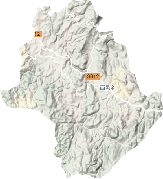 西邑乡地形地图