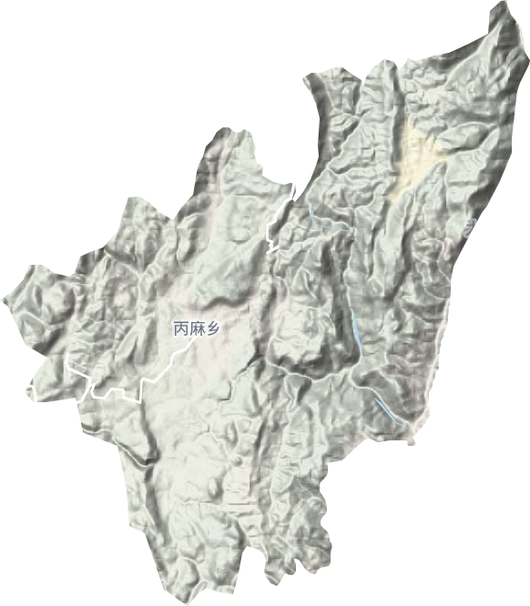 丙麻乡地形地图