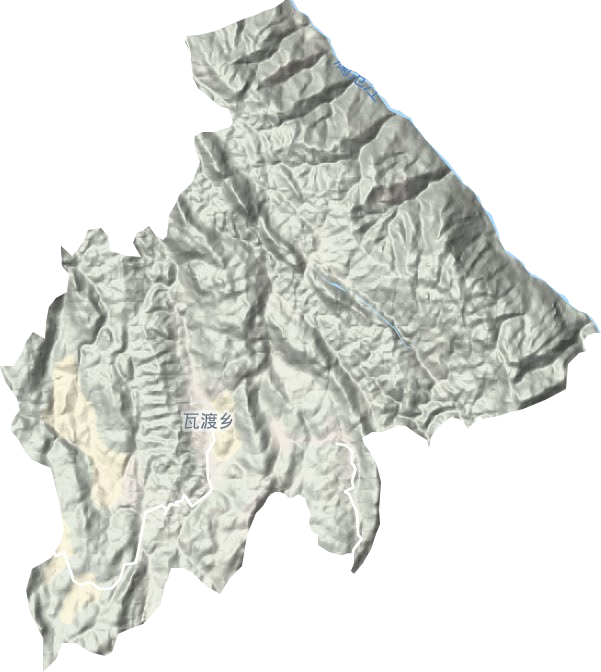 瓦渡乡地形地图
