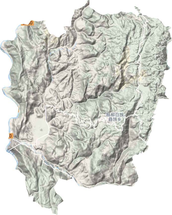 杨柳白族彝族乡地形地图