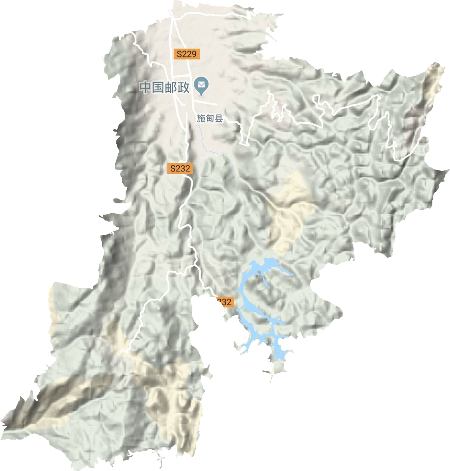 甸阳镇地形地图