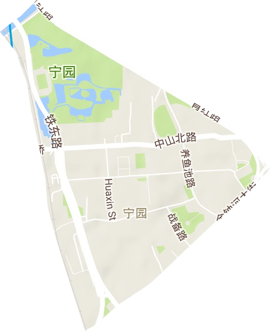 宁园街道地形地图