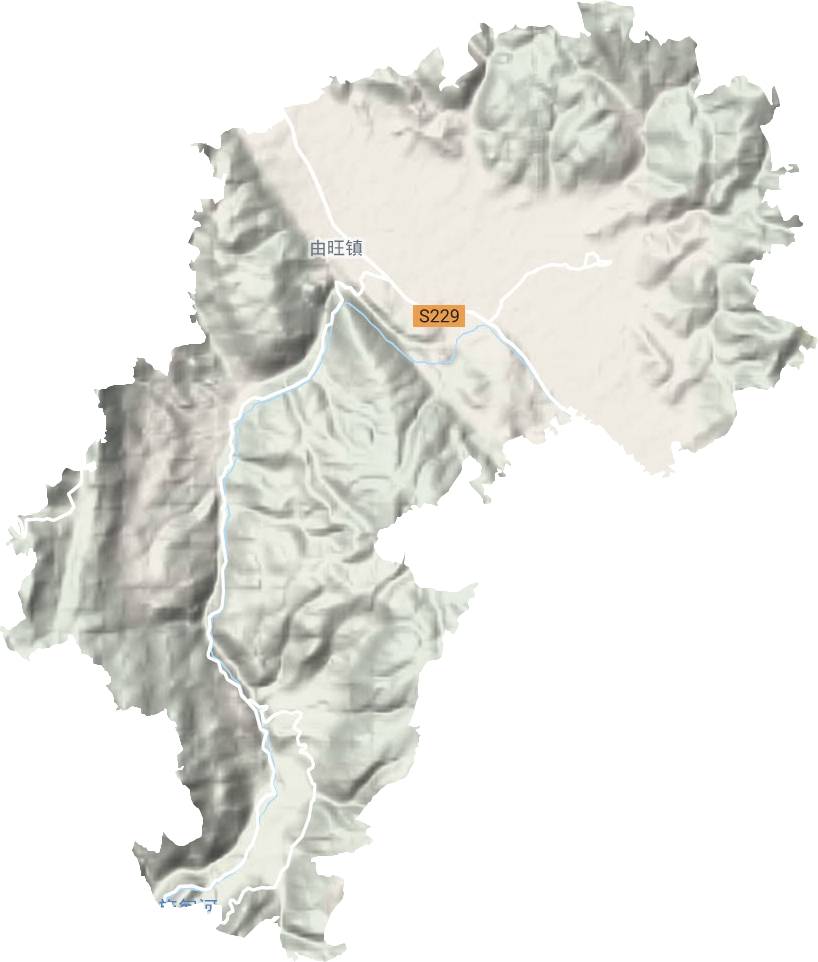 由旺镇地形地图