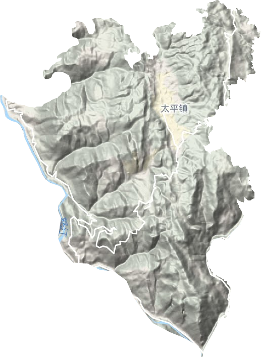 太平镇地形地图