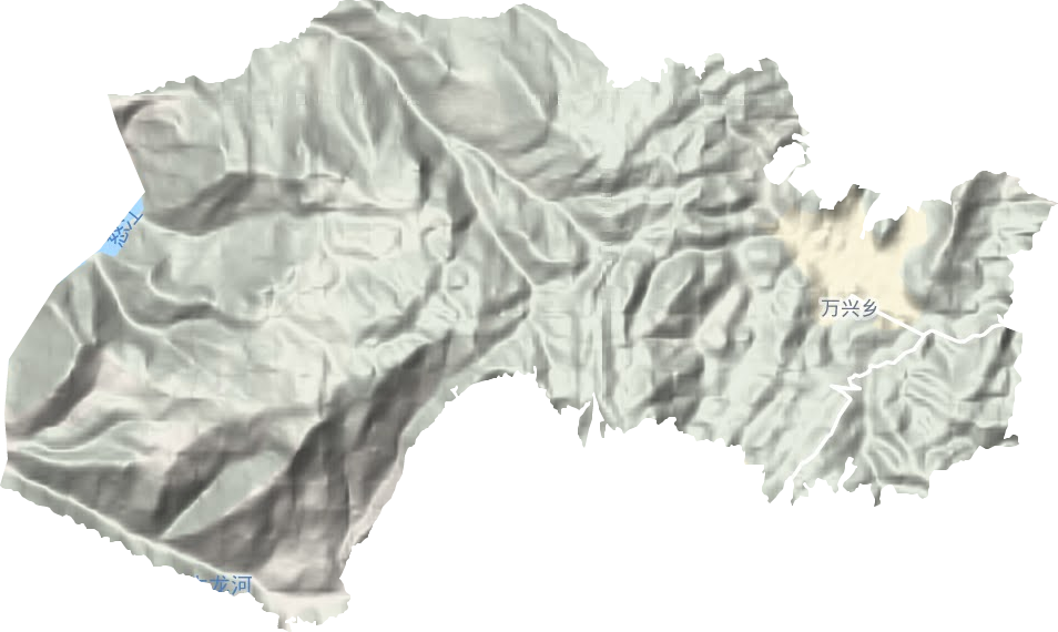 万兴乡地形地图