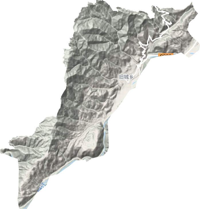 旧城乡地形地图
