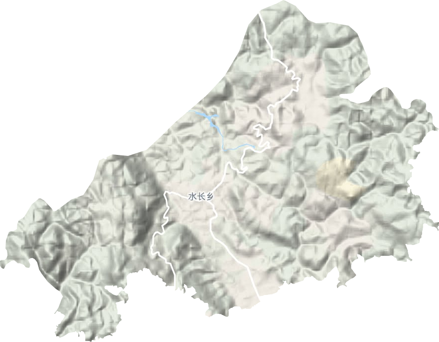 水长乡地形地图