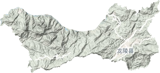 龙山镇地形地图