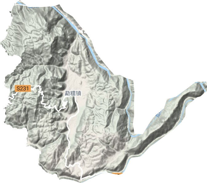 勐糯镇地形地图