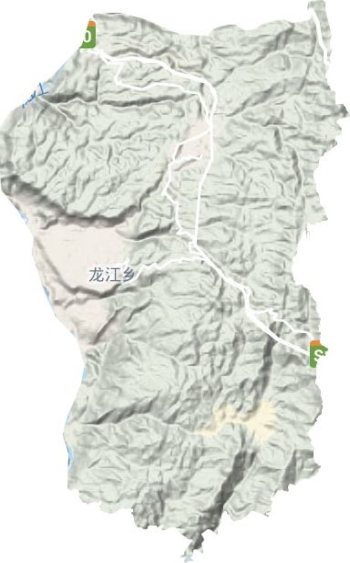 龙江乡地形地图