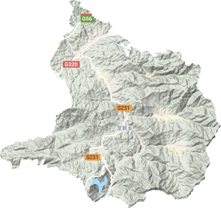 龙新乡地形地图
