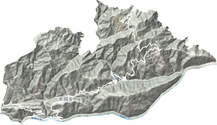 木城彝族傈僳族乡地形地图
