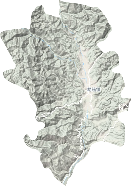 勐统镇地形地图