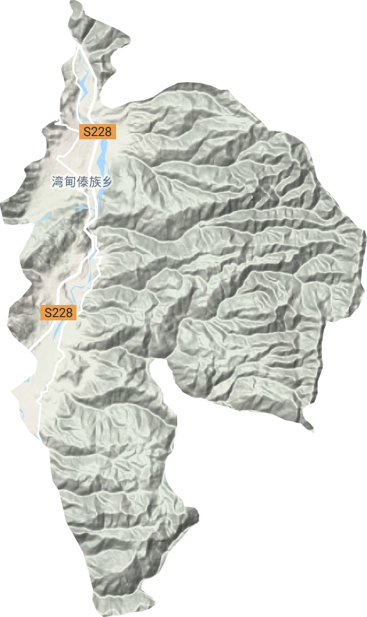 湾甸傣族乡地形地图