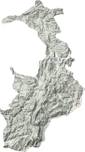 更戛乡地形地图