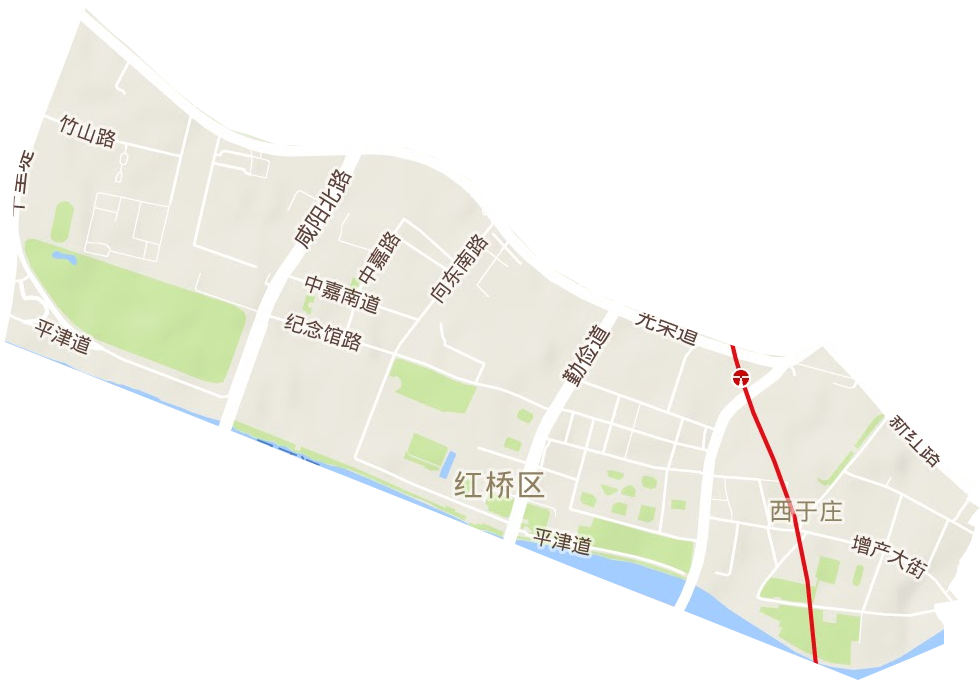 西于庄街道地形地图