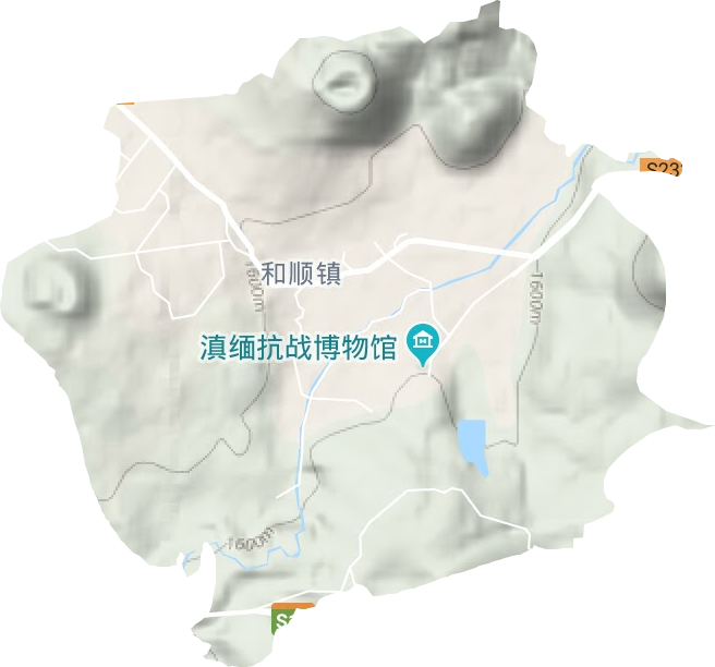和顺镇地形地图