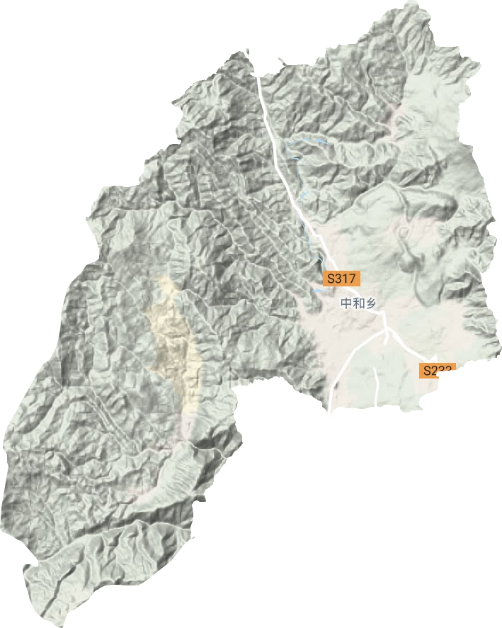中和镇地形地图