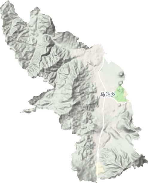马站乡地形地图