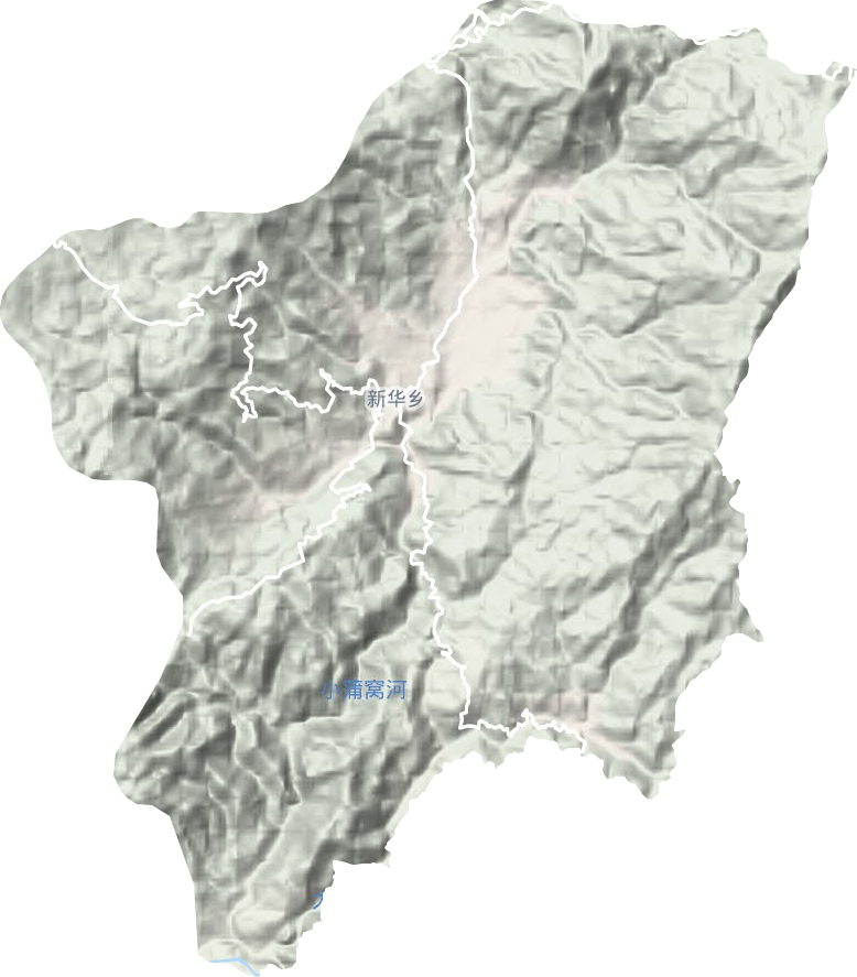 新华乡地形地图