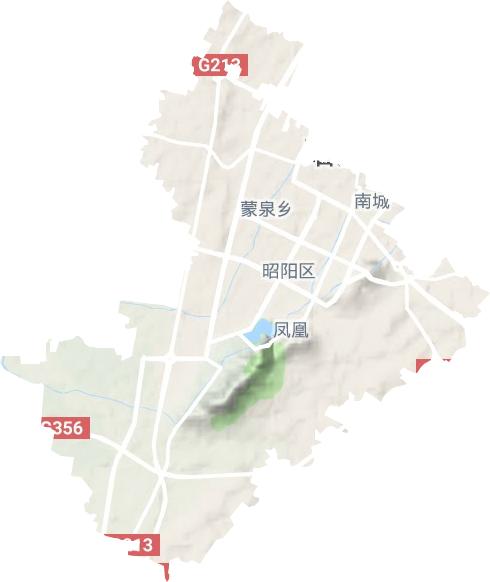 凤凰街道地形地图