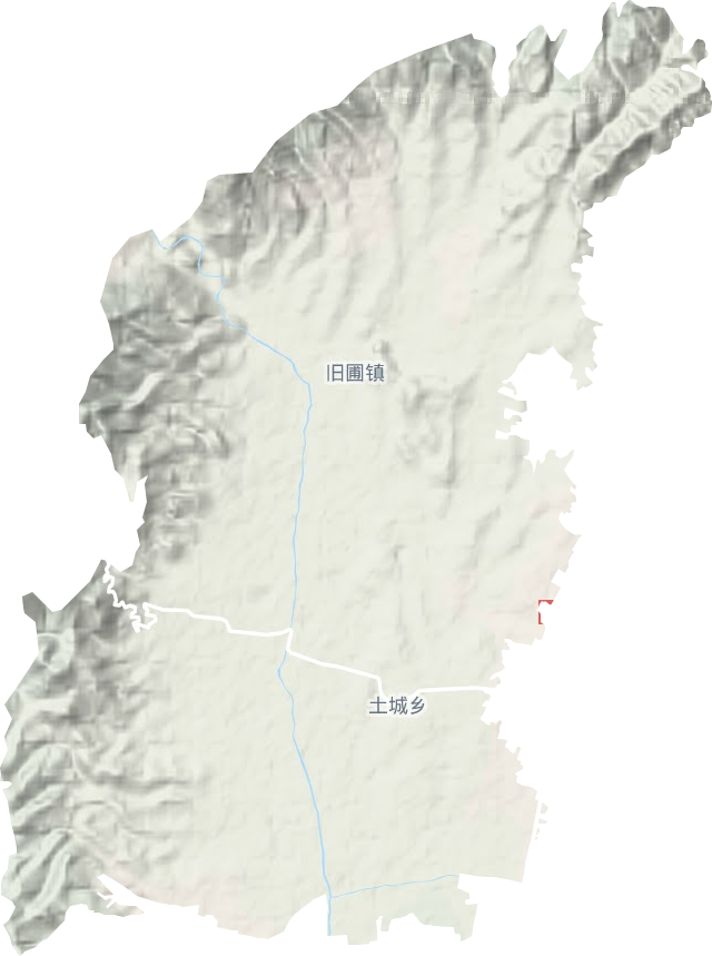 旧圃镇地形地图