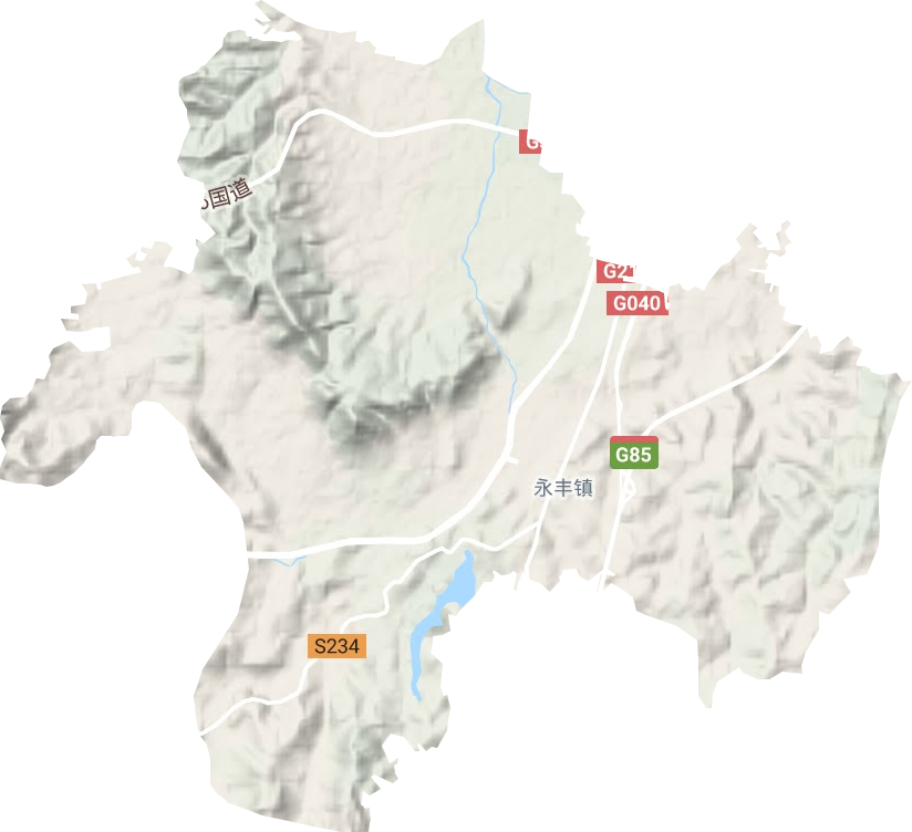 永丰镇地形地图