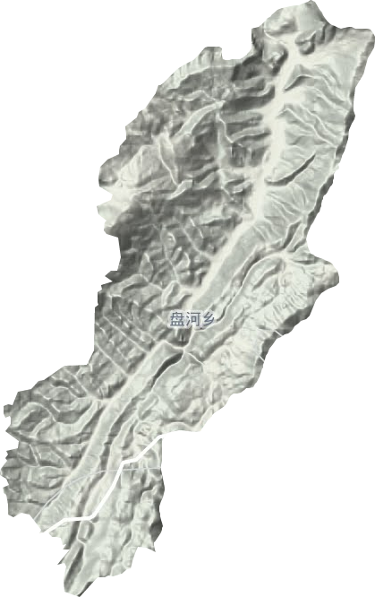 盘河镇地形地图