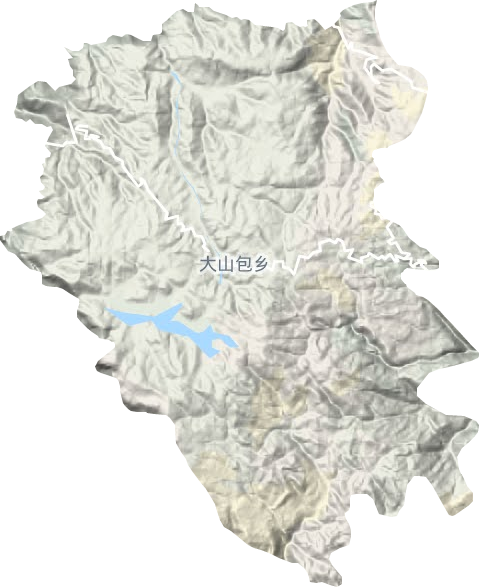 大山包镇地形地图