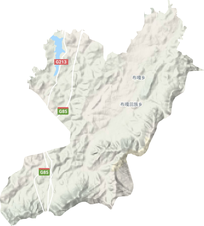 布嘎回族乡地形地图