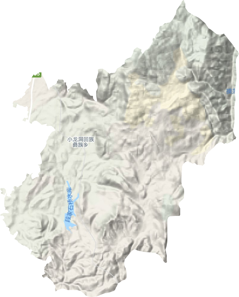 小龙洞回族彝族乡地形地图
