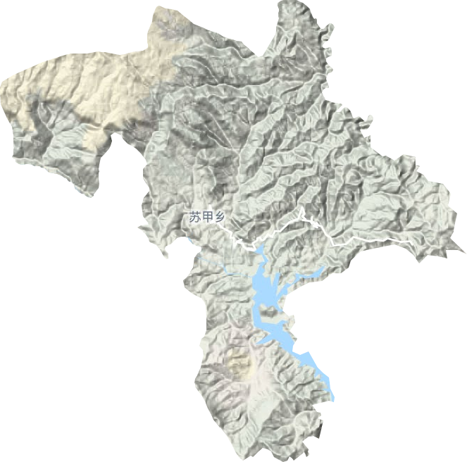 苏甲乡地形地图