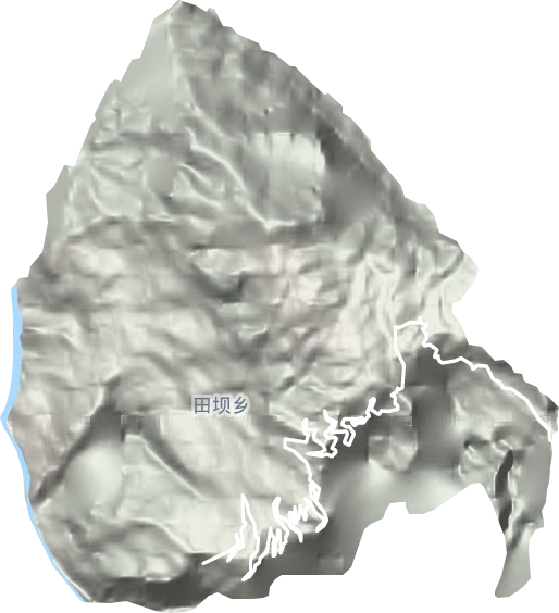 田坝乡地形地图