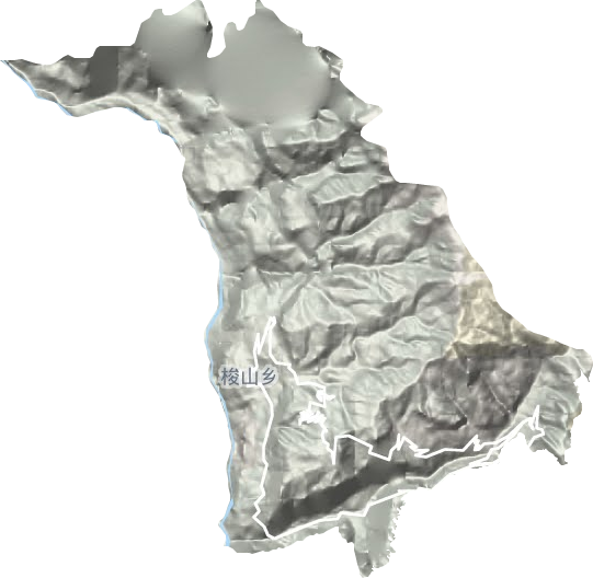 梭山镇地形地图