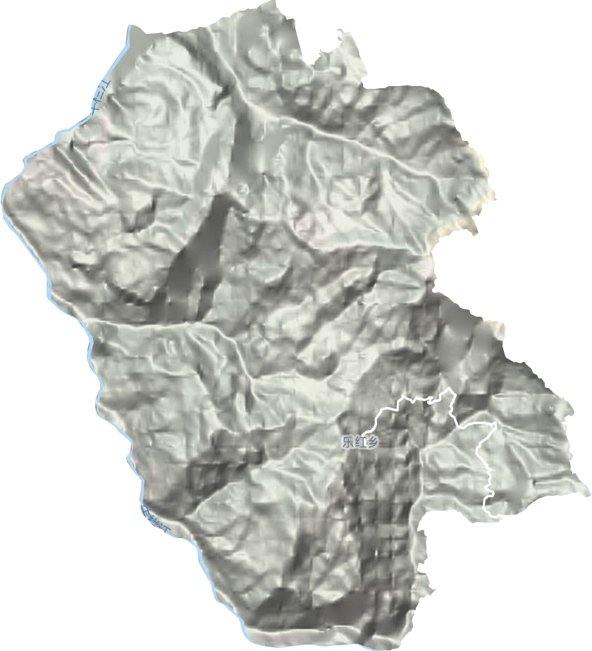 乐红镇地形地图