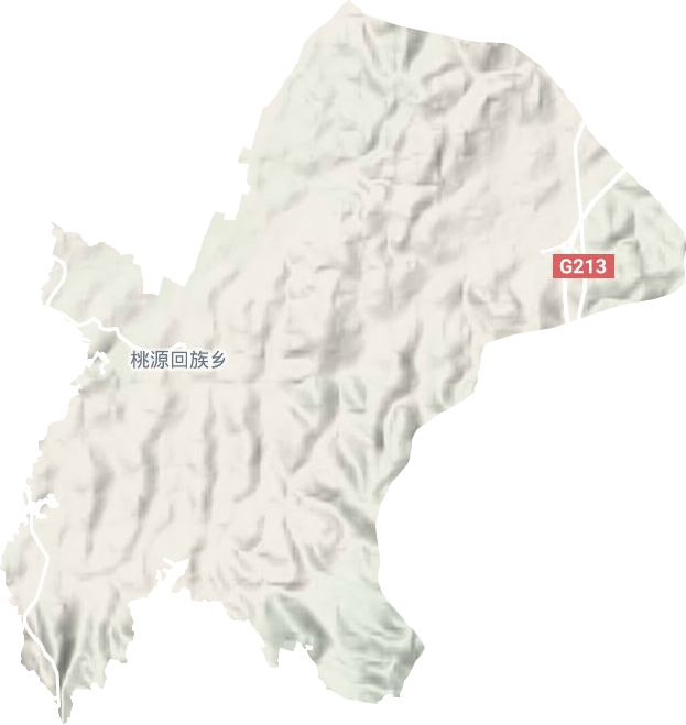 桃源回族乡地形地图
