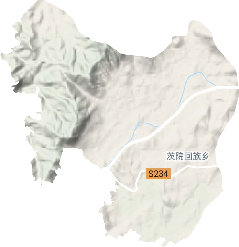 茨院回族乡地形地图
