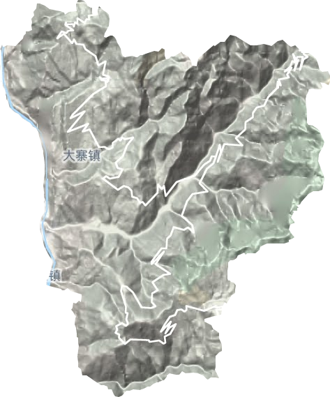 大寨镇地形地图