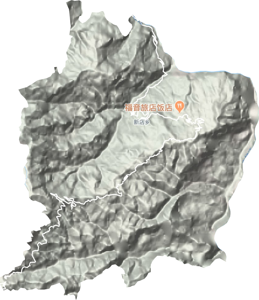 新店镇地形地图